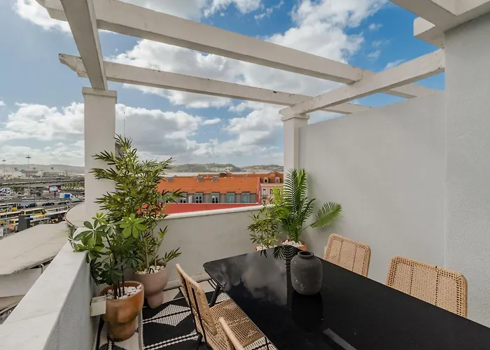 Casa Boma Lisboa - Sea View With Private Sunny Terrace - I 아파트 알제스